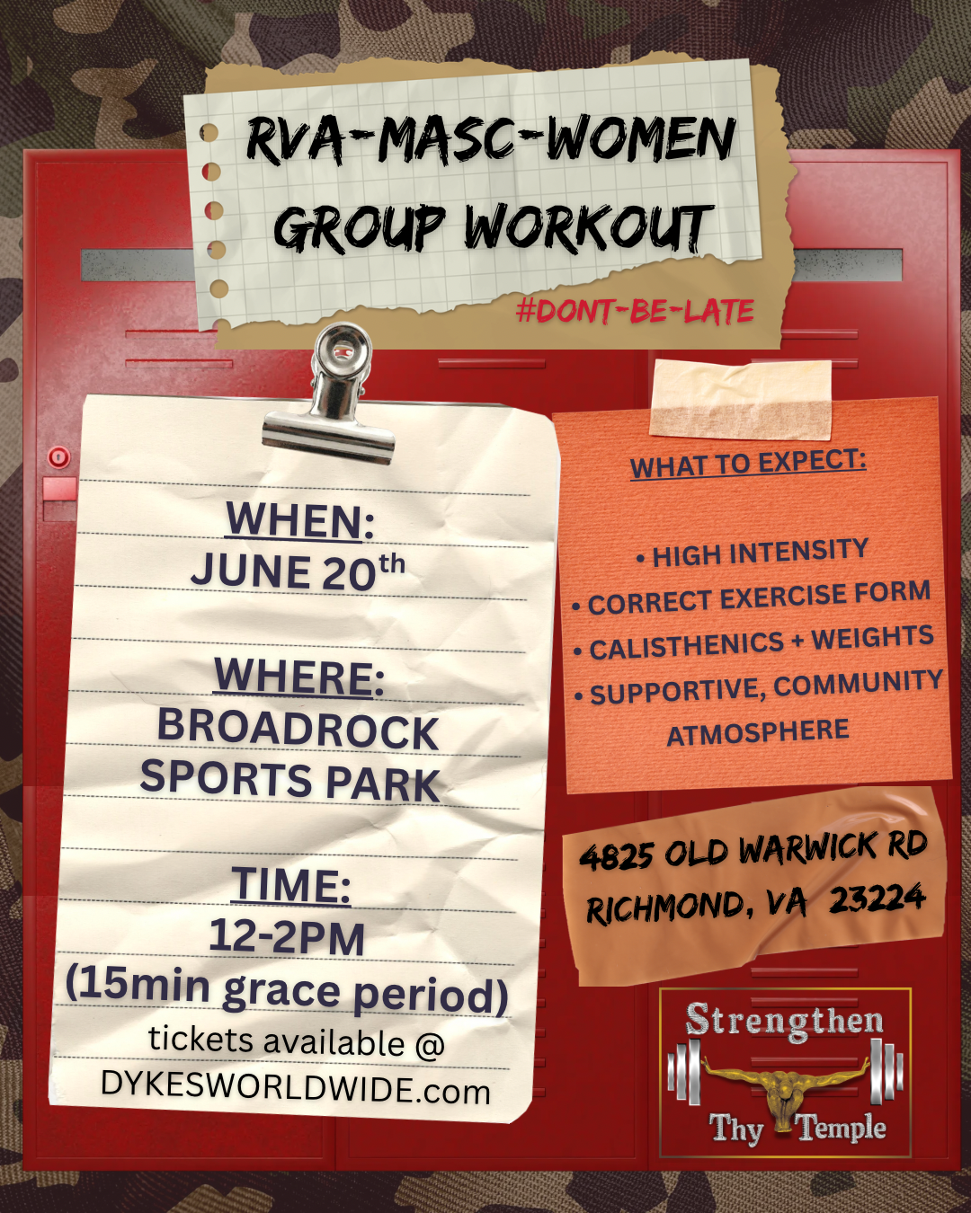 GROUP WORKOUT TICKET